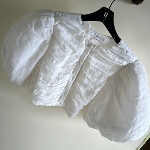 Frame cotton puff sleeves blouse